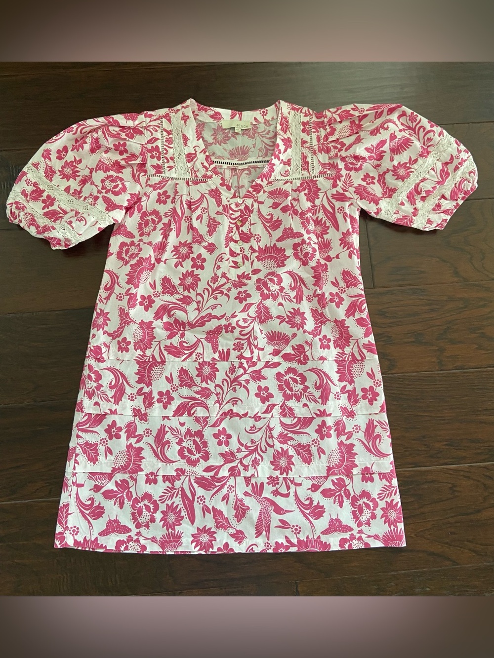 Pinch Pink and White cotton mini dress